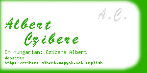 albert czibere business card